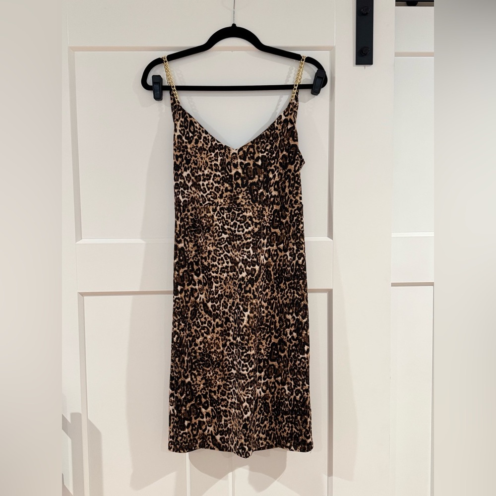 bebe Animal Print Midi Dress